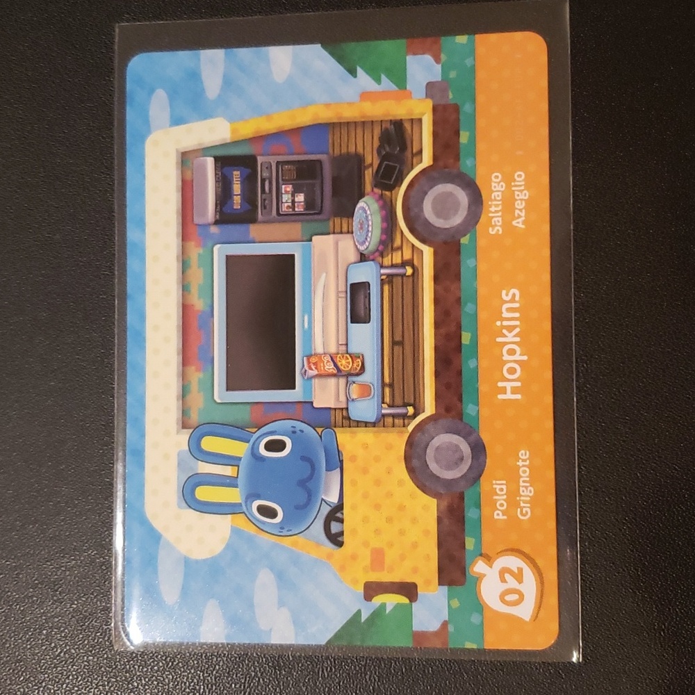 02 hopkins welcome amiibo RV card animal crossing ACNH